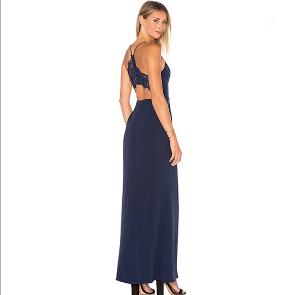 NEW Lovers+Friends Helena Gown Lace Blue 0 - Picture 4 of 9